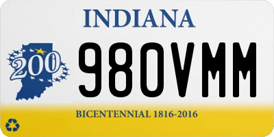 IN license plate 980VMM