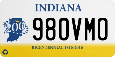 IN license plate 980VMO