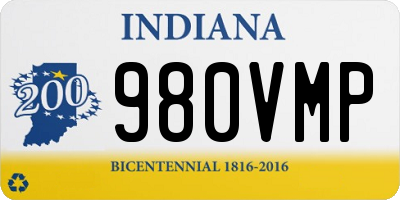 IN license plate 980VMP