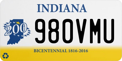 IN license plate 980VMU