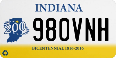 IN license plate 980VNH