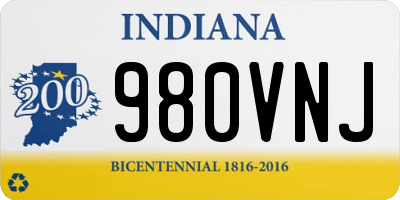 IN license plate 980VNJ