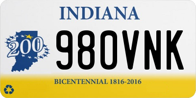 IN license plate 980VNK