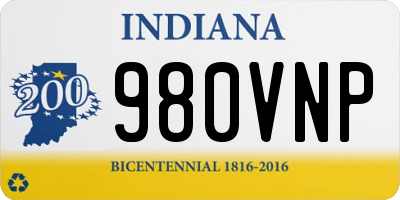 IN license plate 980VNP