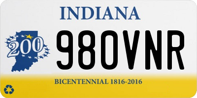 IN license plate 980VNR