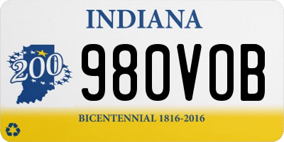 IN license plate 980VOB