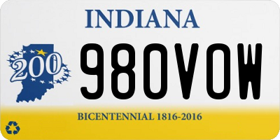 IN license plate 980VOW