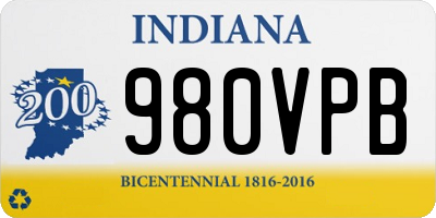 IN license plate 980VPB