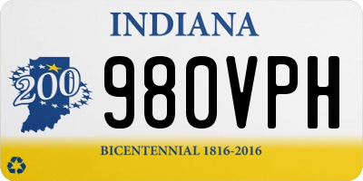 IN license plate 980VPH