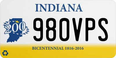 IN license plate 980VPS