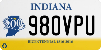 IN license plate 980VPU