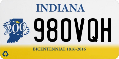 IN license plate 980VQH