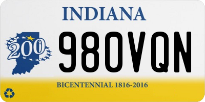 IN license plate 980VQN