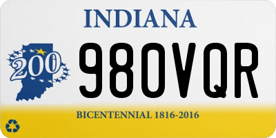 IN license plate 980VQR