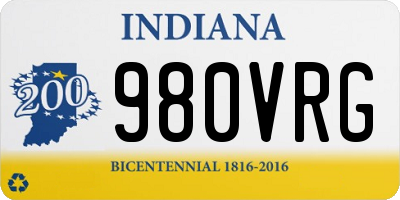 IN license plate 980VRG