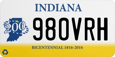 IN license plate 980VRH