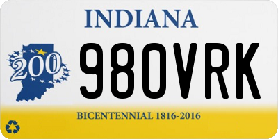 IN license plate 980VRK