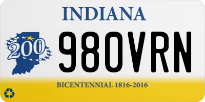IN license plate 980VRN