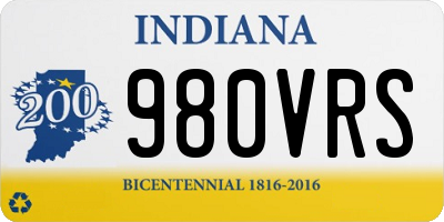 IN license plate 980VRS