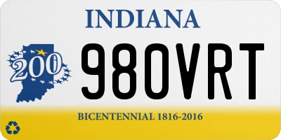 IN license plate 980VRT