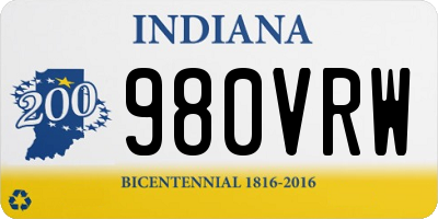 IN license plate 980VRW