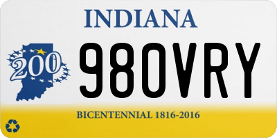 IN license plate 980VRY
