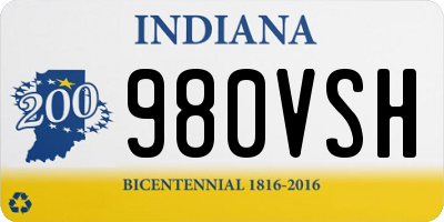 IN license plate 980VSH