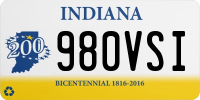 IN license plate 980VSI