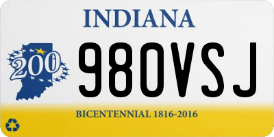 IN license plate 980VSJ