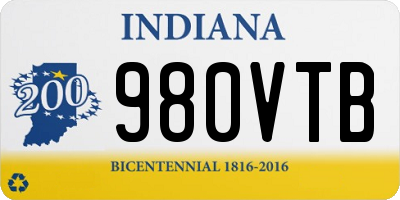 IN license plate 980VTB
