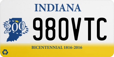 IN license plate 980VTC