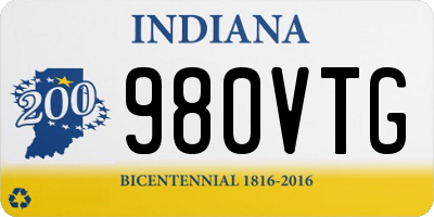 IN license plate 980VTG