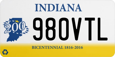 IN license plate 980VTL