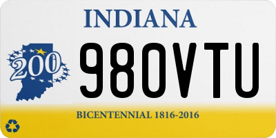 IN license plate 980VTU