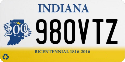 IN license plate 980VTZ