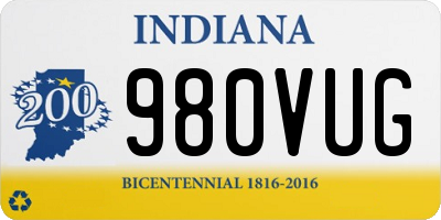 IN license plate 980VUG