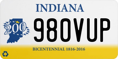 IN license plate 980VUP