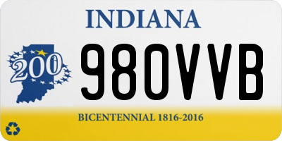 IN license plate 980VVB
