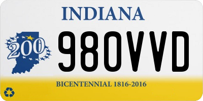 IN license plate 980VVD