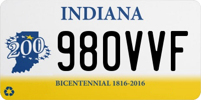 IN license plate 980VVF