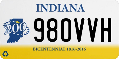 IN license plate 980VVH