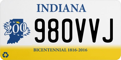 IN license plate 980VVJ