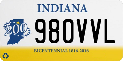 IN license plate 980VVL