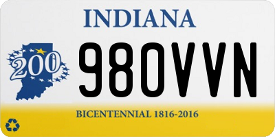 IN license plate 980VVN