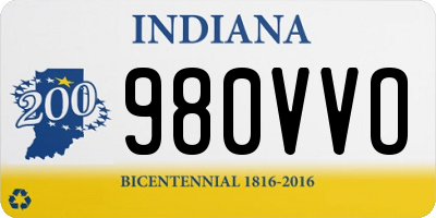 IN license plate 980VVO