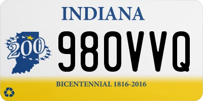 IN license plate 980VVQ