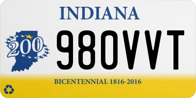IN license plate 980VVT