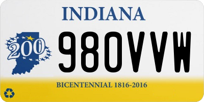 IN license plate 980VVW