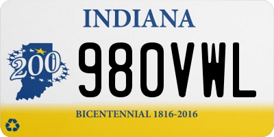 IN license plate 980VWL