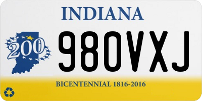 IN license plate 980VXJ